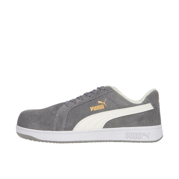 Puma‎ Safety Toe Composite Toe Gray and White Sneakers - Picture 1 of 6